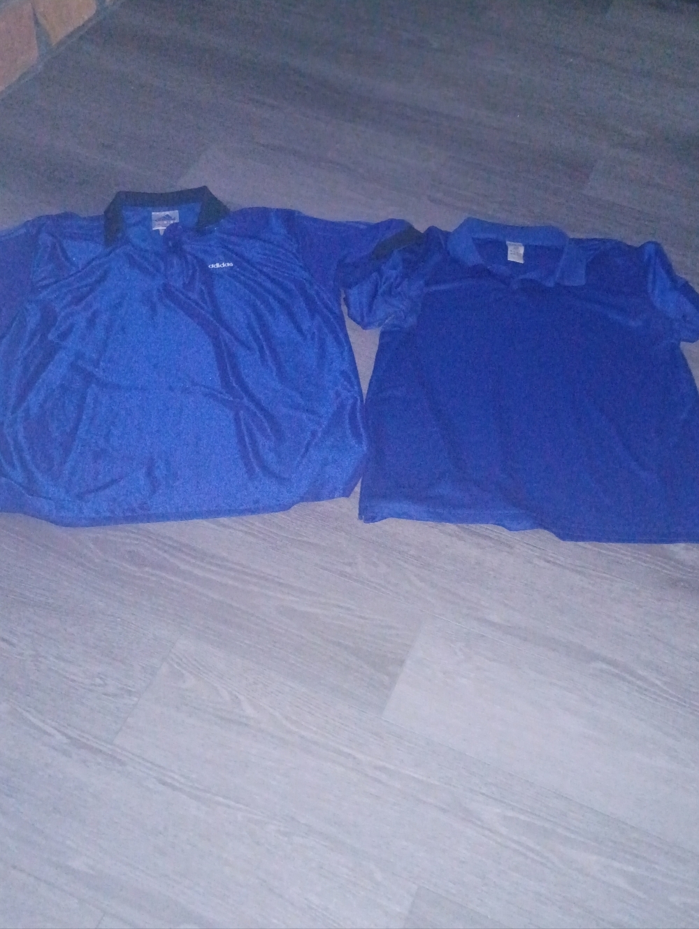Adidas Blue Polo Shirts - Pair